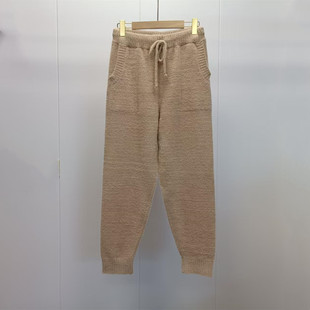 福利冬季软绵绵貂毛女士浅棕色家居服睡裤