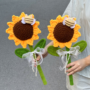 成品手工编织向日葵花束中高考仪式 感高考金榜题名加油礼物送朋友
