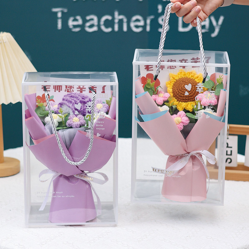 创意教师节礼物送老师针织毛线花图片