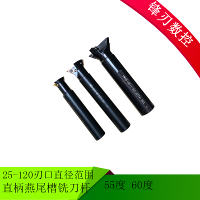 CNC数控YW55°60度直柄燕尾槽铣刀杆WP内孔鸠尾槽铣刀杆 DCMT刀片