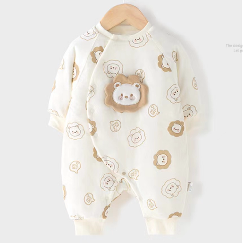 【纯棉贴身棉衣】秋冬新款夹棉连体衣婴幼儿哈衣新生儿宝棉衣