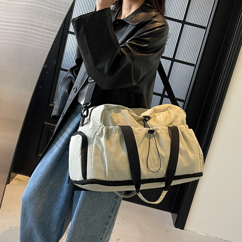 新款干湿分离健身包男女情侣短途出差旅行包可扩展简约休闲