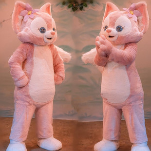 迪士尼玲娜贝儿卡通人偶服装网红玩偶服装粉色狐狸行走人偶服装