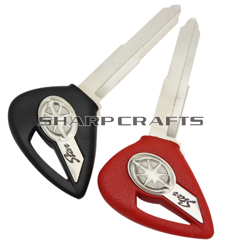 Black/ Red Motorcycle Blank Key ncut Blade YAMAHA Dragstar