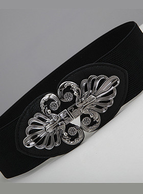 腰封连衣裙百搭时尚弹力宽腰带女秋冬松紧加长皮带腰带女装饰腰饰