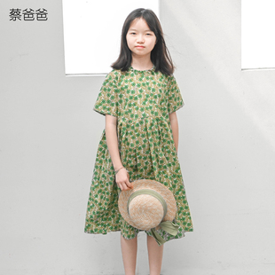 连衣裙666 小清新母女碎花裙女童裙夏薄款 蔡爸爸原创童装 2026新款