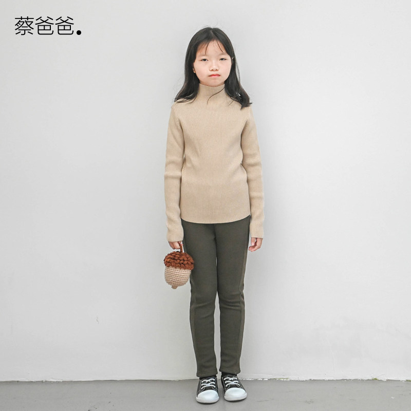 蔡爸爸童装打底裤子冬装女童百搭墨绿浅灰色加绒加厚保暖秋裤1187,童装/婴儿装/亲子装,裤子,淘宝优惠券,粉丝福利购,淘宝优惠卷