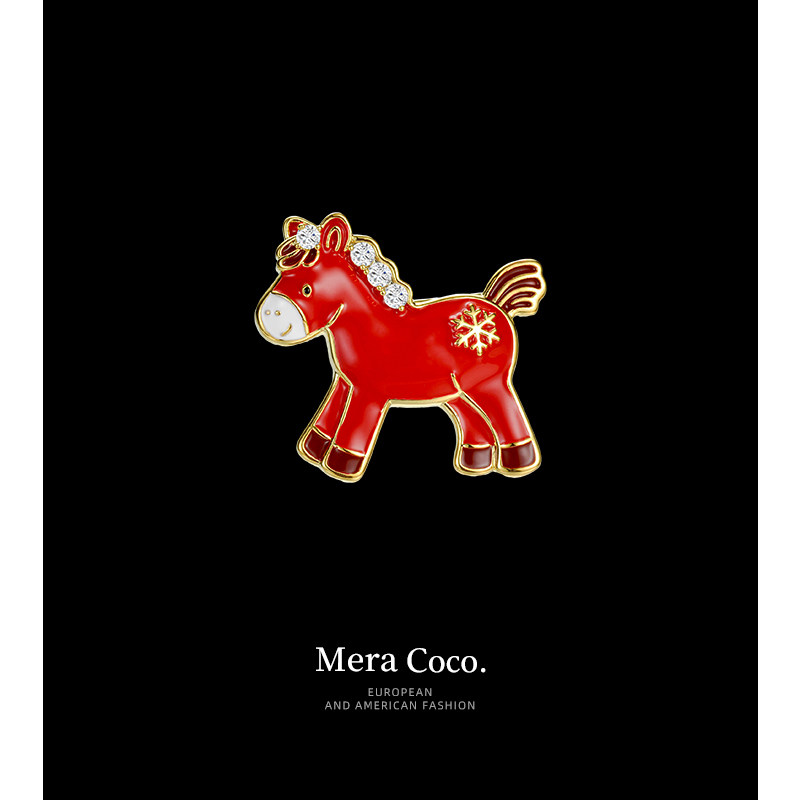 MeraCoco新年红色小马胸针女精致毛衣马年胸花男士西装别针配饰品,饰品/流行首饰/时尚饰品新,胸针,淘宝优惠券,粉丝福利购,淘宝优惠卷