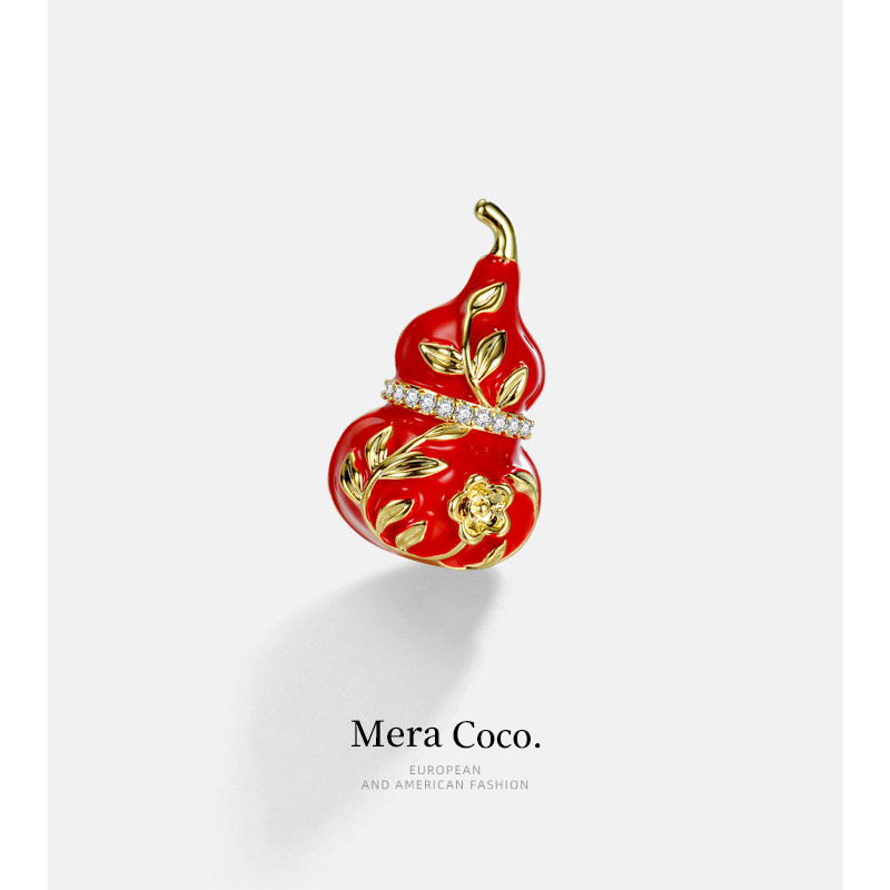 MeraCoco丹霞锁福红葫芦胸针领口防走光神器男士西装固定别针配饰,饰品/流行首饰/时尚饰品新,胸针,淘宝优惠券,粉丝福利购,淘宝优惠卷