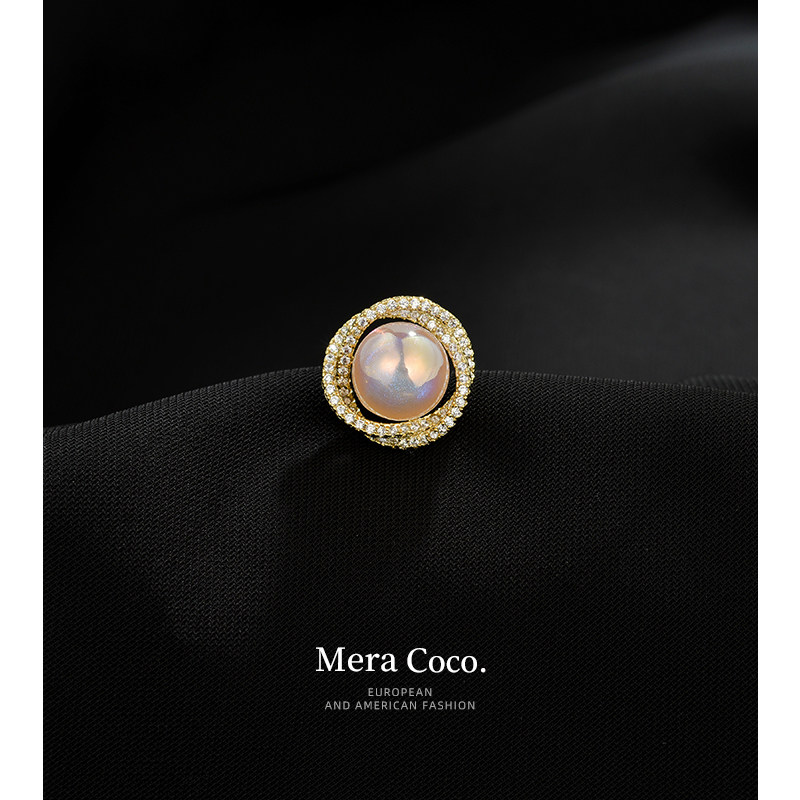 MeraCoco高档人鱼姬珠领口防走光神器精致胸针扣磁吸固定衣服配饰