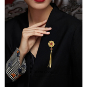 MeraCoco巳巳如意金蛇胸针女精致旗袍流苏压襟挂饰胸花别针配饰品