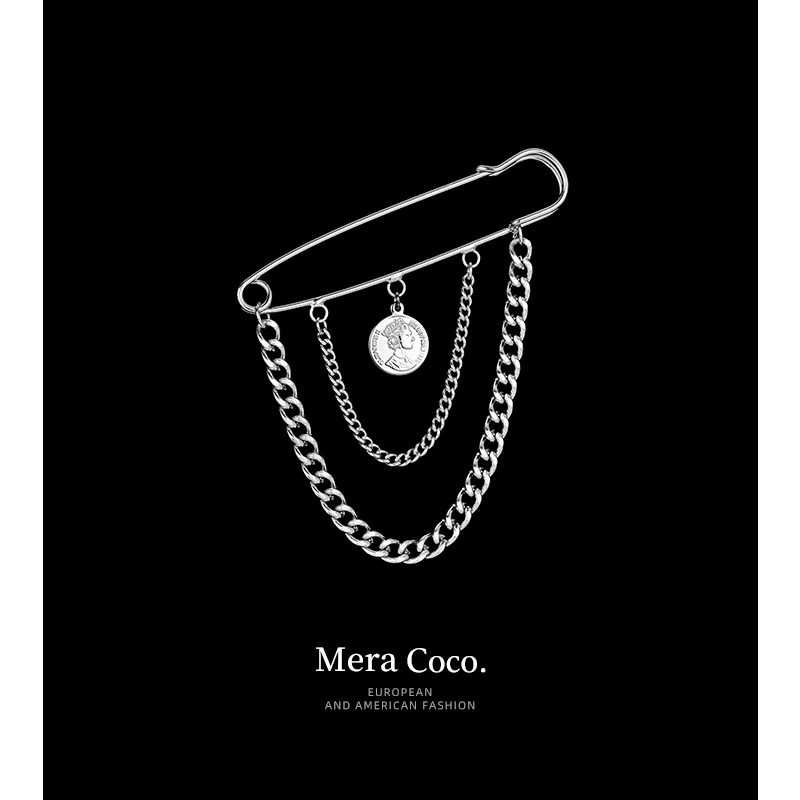 MeraCoco金属钱币流苏裤腰收紧神器牛仔裤腰围改小别针固定衣服女