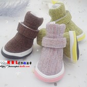 KBL狗狗鞋 雪地靴保暖不掉贵宾博美小型犬防滑棉鞋 泰迪狗鞋 子冬款