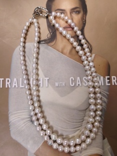 天然淡水巴洛克珍珠项链双层毛衣链