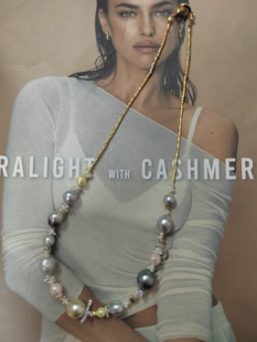 天然海水澳白凯西大溪地真多麻金珠巴洛克珍珠项链