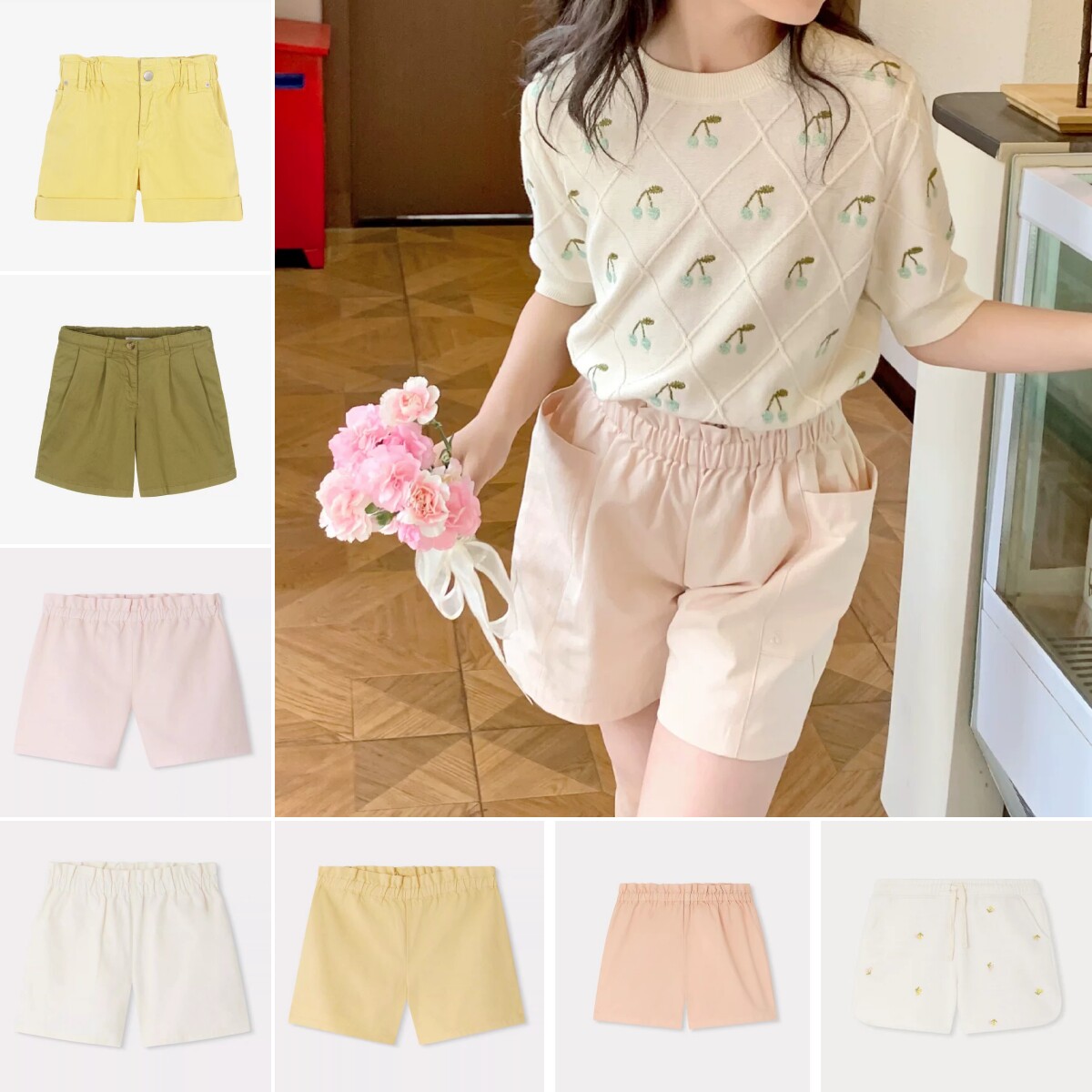 法单~ 五色女童休闲短裤 儿童夏季薄款花苞裤子 26春夏纯棉裤子