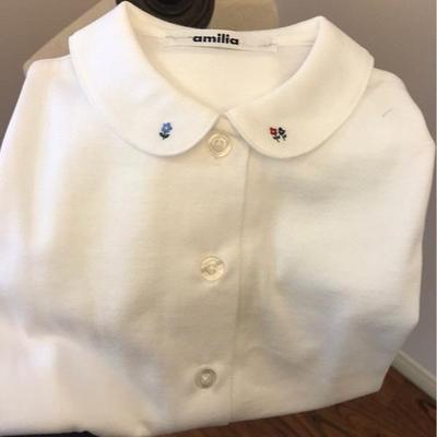 女童三朵花棉质打底衬衫