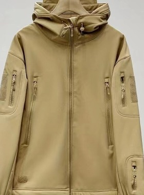 tad鲨鱼皮软壳冲锋衣男款户外战术夹克军迷服M65风衣防寒服外套