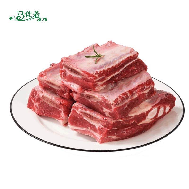 青海马佳肴新鲜牦牛排骨原切4斤装包邮