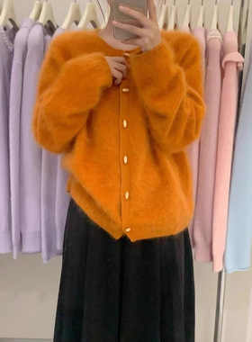 【皇冠级】羊绒拉绒纽扣款开衫135斤内孤品1760189634104