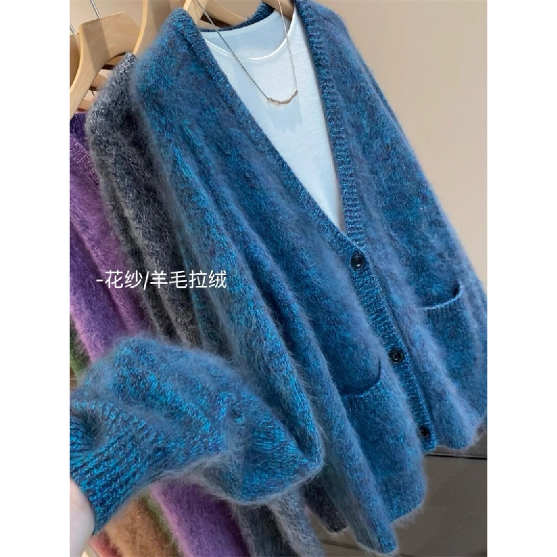 【至尊级】山羊绒拉绒厚板针织开衫外套135斤内孤品