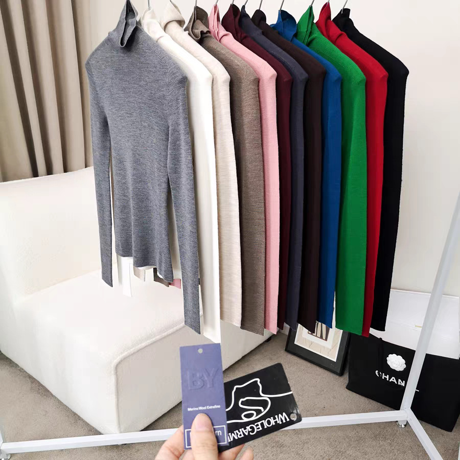 德国进口扬子纱可机洗 18针无缝高领100羊毛针织打底衫内搭上衣女