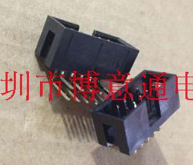 IDC插槽 10PIN 2X5芯 IDC母座 针距2.0MM 90度弯针 IDC排线插座
