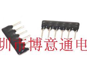 C6A102  插件排容 黑色直插6脚排容 6脚电容 8A103 网络排容 全新