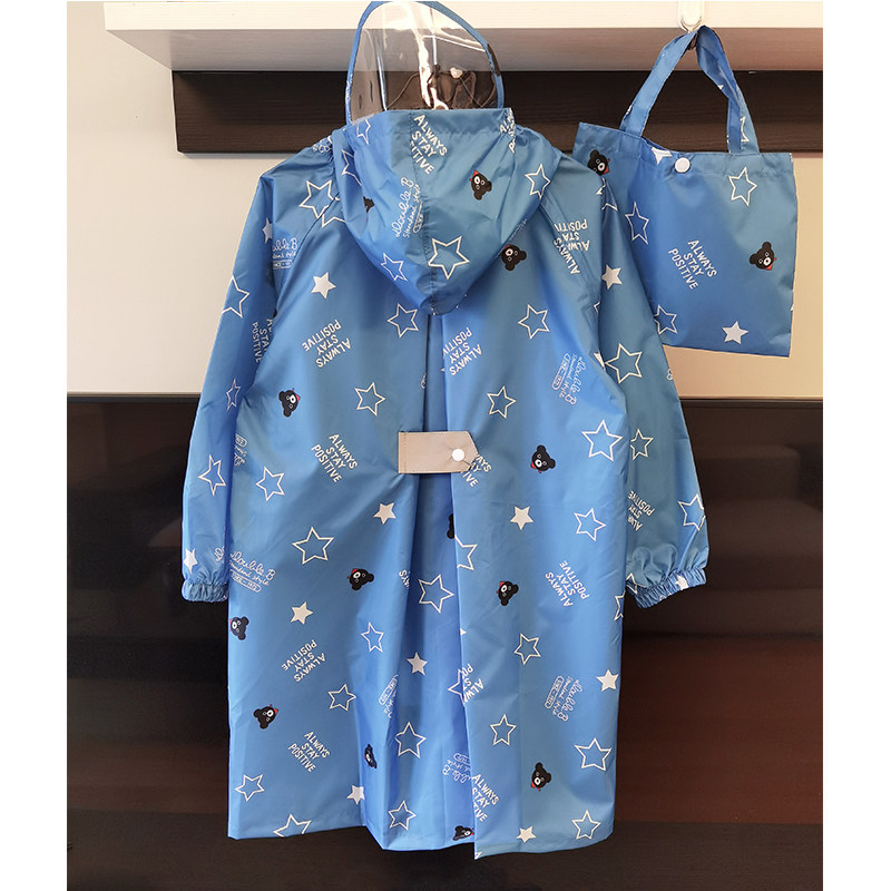 日本儿童雨衣男童女童小孩学生幼儿园宝宝雨披防水书包位上学