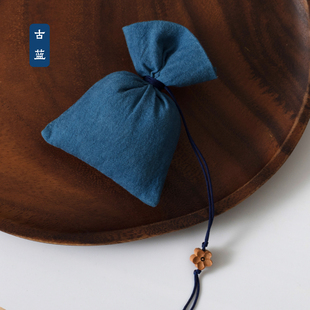 传统蓝染纯棉布新中式 扎染香包空袋子车挂香囊车内衣柜随身手工