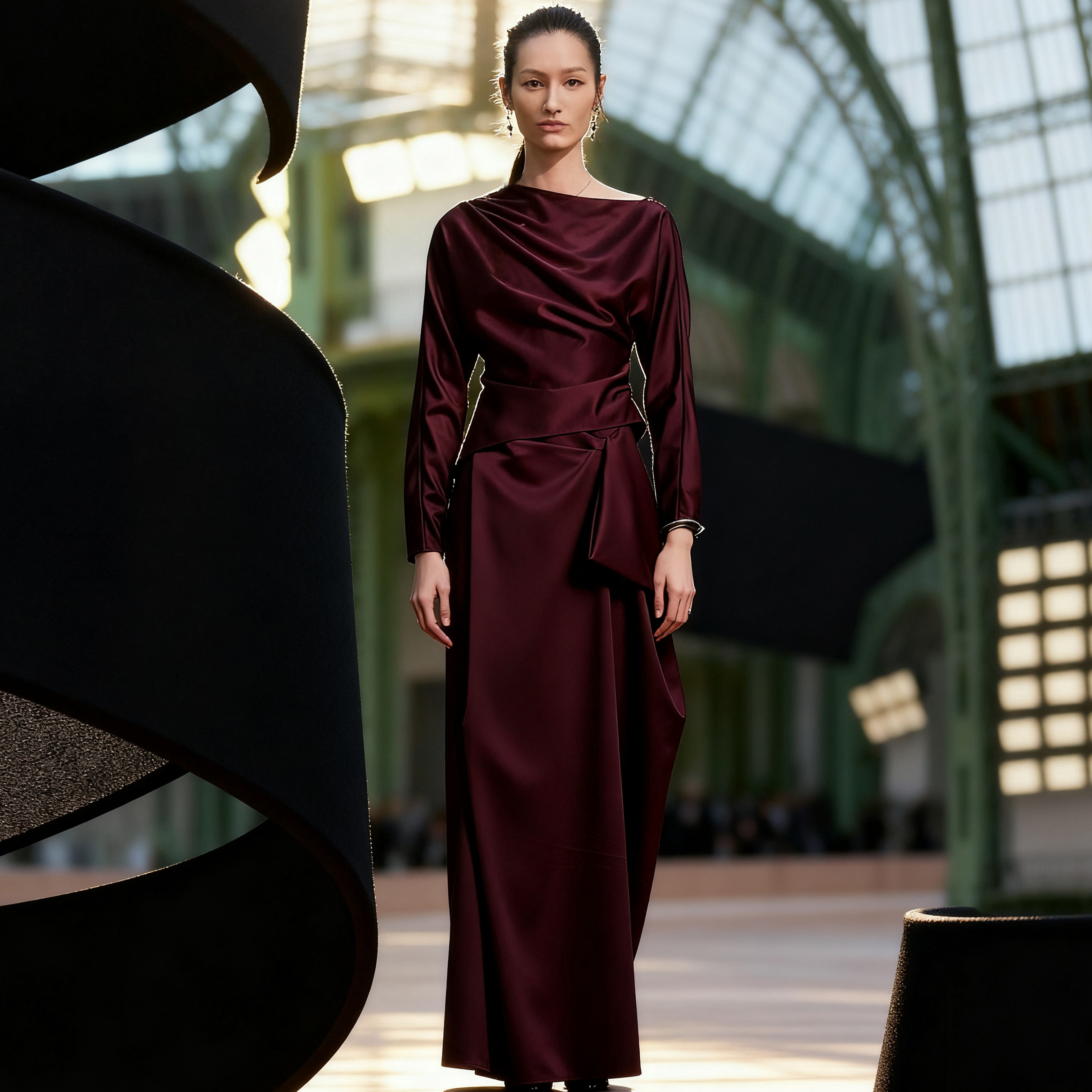 PR 艺术气质 | 设计感法式斜肩不对称上衣 解构高阶半裙AA,女装/女士精品,礼服/晚装,淘宝优惠券,粉丝福利购,淘宝优惠卷