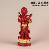 朱砂紫金砂金童玉女摆件一对婚房店铺开业装 饰摆设工艺礼品佛