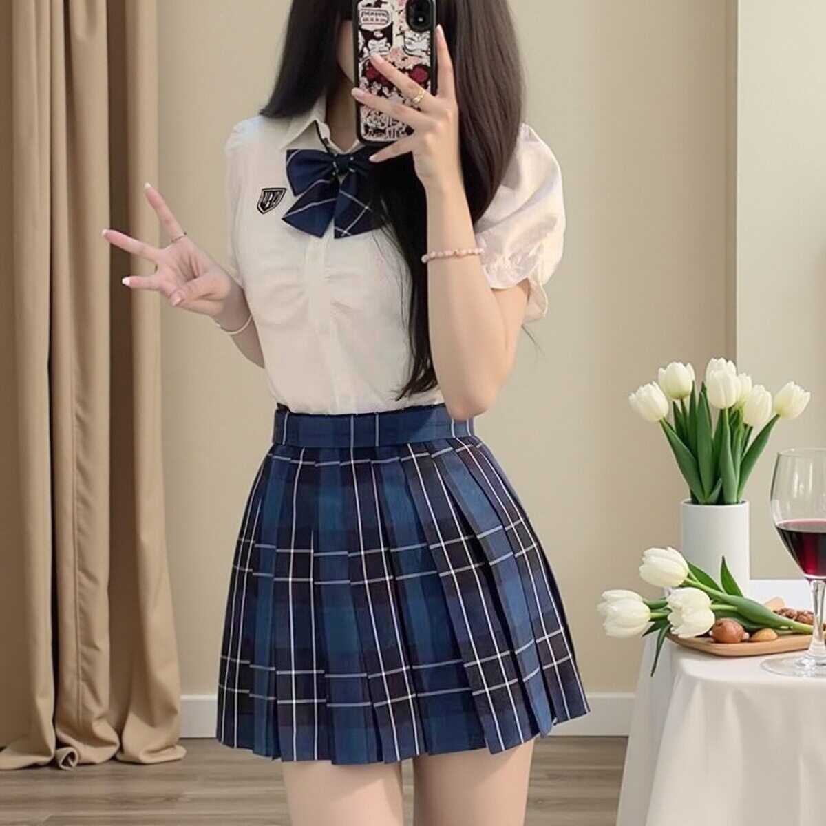 原创正版jk制服格裙学生半身裙