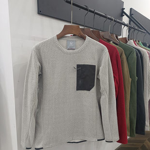 休闲圆领抓绒衣打底衫 男女款 卫衣 水波纹高蓄热速暖绒 户外神品