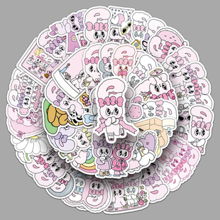 50张EstherBunny 艾丝乐小兔子贴纸可爱手账本装饰手机壳iPad贴纸