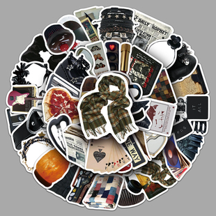 50张Downtown Girl手帐贴纸都市女孩个性装饰防水相册手机壳贴纸