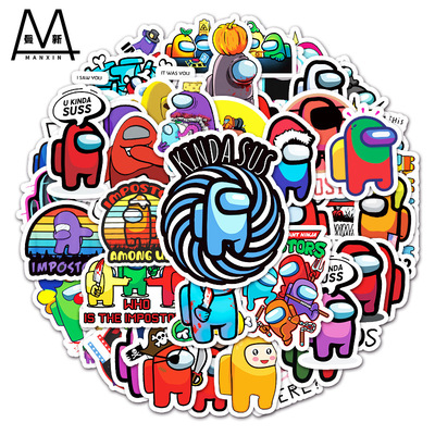 50张卡通游戏涂鸦贴纸行李箱平板