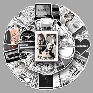 50张泰勒专辑Reputation贴画歌手Taylor歌星周边防水手账咕卡贴纸