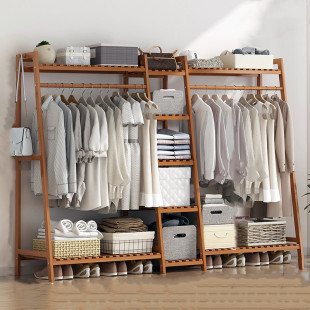 衣架落地简易卧室内挂衣架房间家用晾衣服置物架子