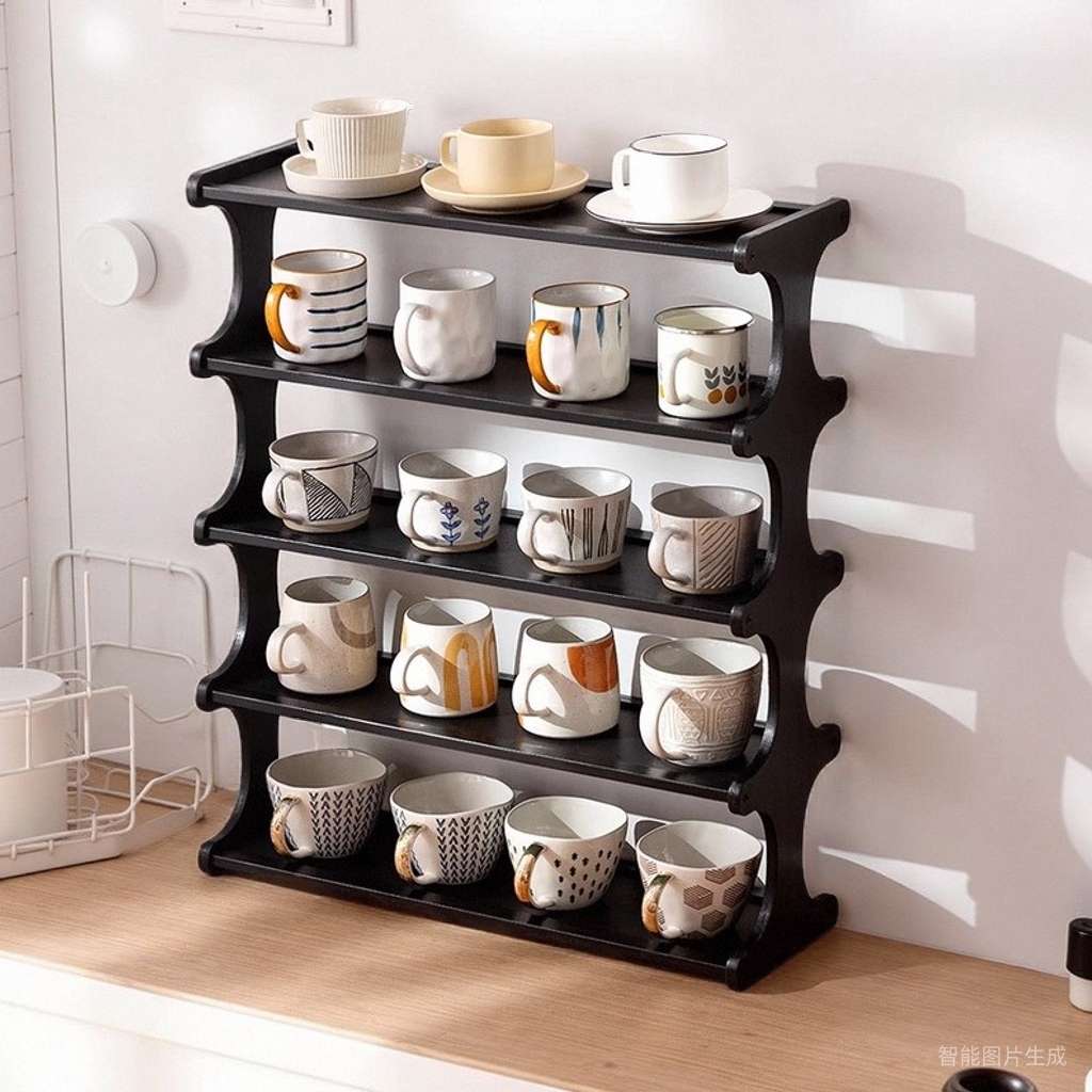 杯架水杯收纳架家用餐桌客厅多层轻奢马克杯纸杯取杯器木艺置物架,家庭/个人清洁工具,杯架,淘宝优惠券,粉丝福利购,淘宝优惠卷