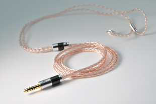 单晶铜镀银混合线4.4mm平衡欧亚德mmcx 谢兰图黑黄鹂耳机升级线