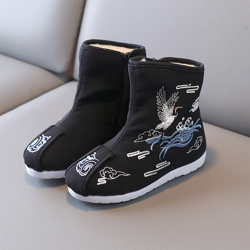 儿童鞋冬季汉服鞋古装靴子棉靴唐装冬鞋冬靴保暖男童演出古代童靴,童鞋/婴儿鞋/亲子鞋,儿童汉服鞋,淘宝优惠券,粉丝福利购,淘宝优惠卷