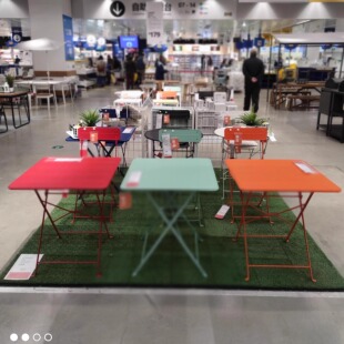 国内宜家苏恩索桌子户外家居圆桌椅可折叠65x65厘米济南代购