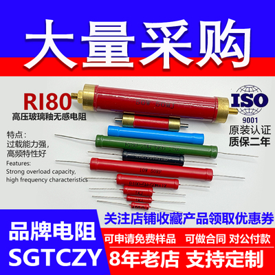 rj80高压电阻无感玻璃绝缘精密