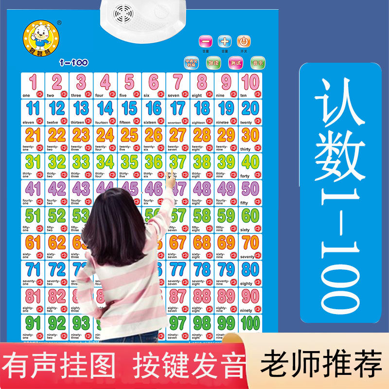 数字1-100有声学习挂图幼
