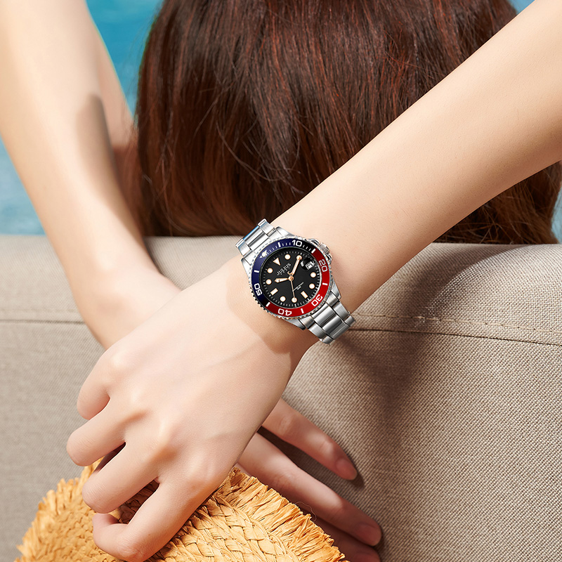 聚利时轻奢日历大表盘潮酷女手表