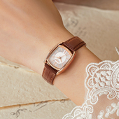 皮带表优雅方形防水石英简约女士手表学生 复古时尚 聚利时新款 正品