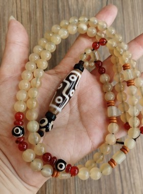原创复古民族风女士玛瑙佛珠项链