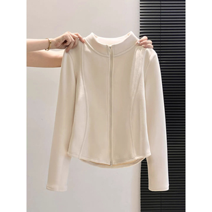 半高领拉链德绒打底衫 t恤卫衣上衣冲锋衣 秋冬羽绒服内搭磨毛长袖