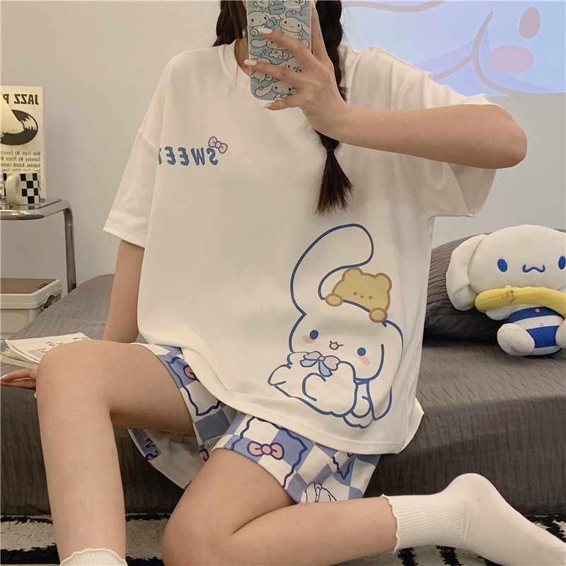 夏季纯棉睡衣晚安公主女